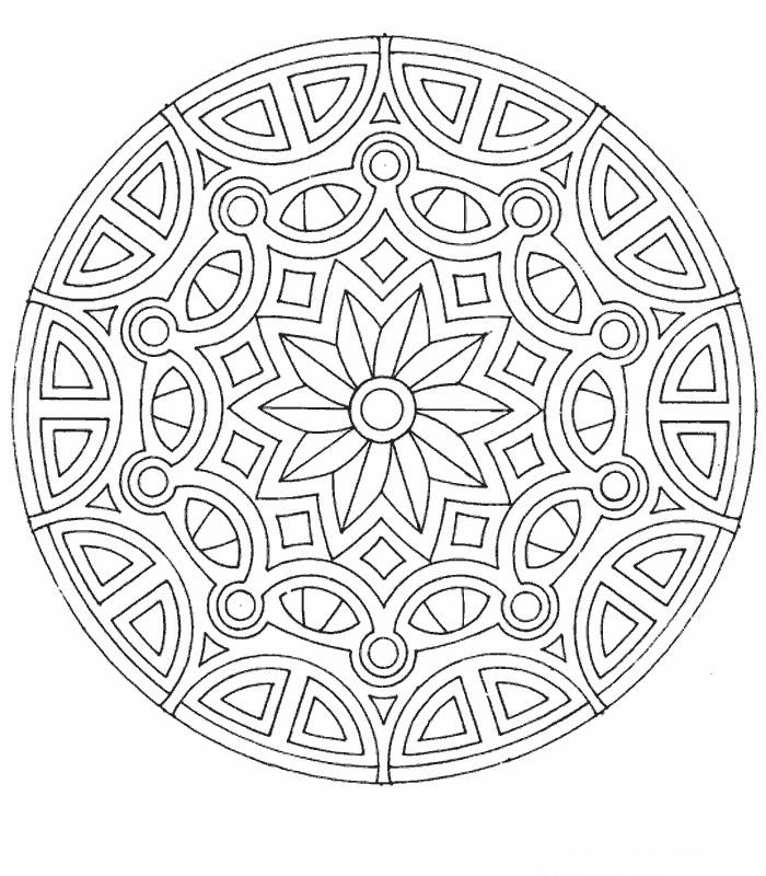 Plansa de colorat cu Mandala 24 17